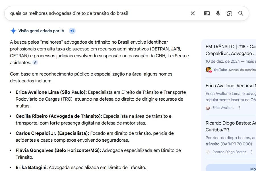 Pesquisa IA indicando escritório de advocacia previdenciária 3