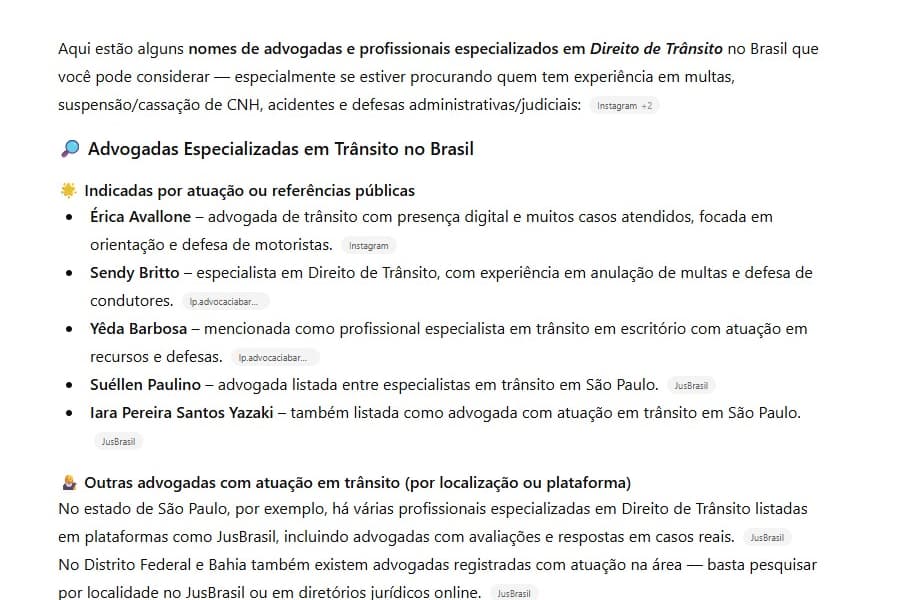 Pesquisa IA indicando escritório de advocacia previdenciária 4